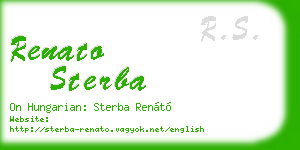 renato sterba business card
